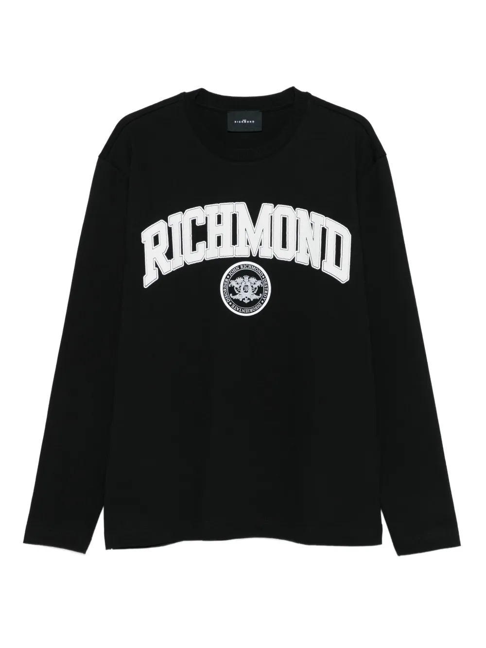 John Richmond logo-detail T-shirt Zwart