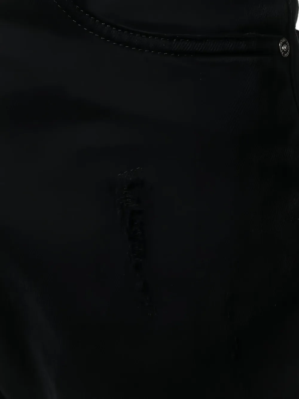 Brunello Cucinelli Gerafelde katoenen skinny broek Zwart