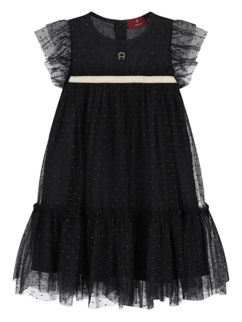 Aigner Kids tulle ruffled dress