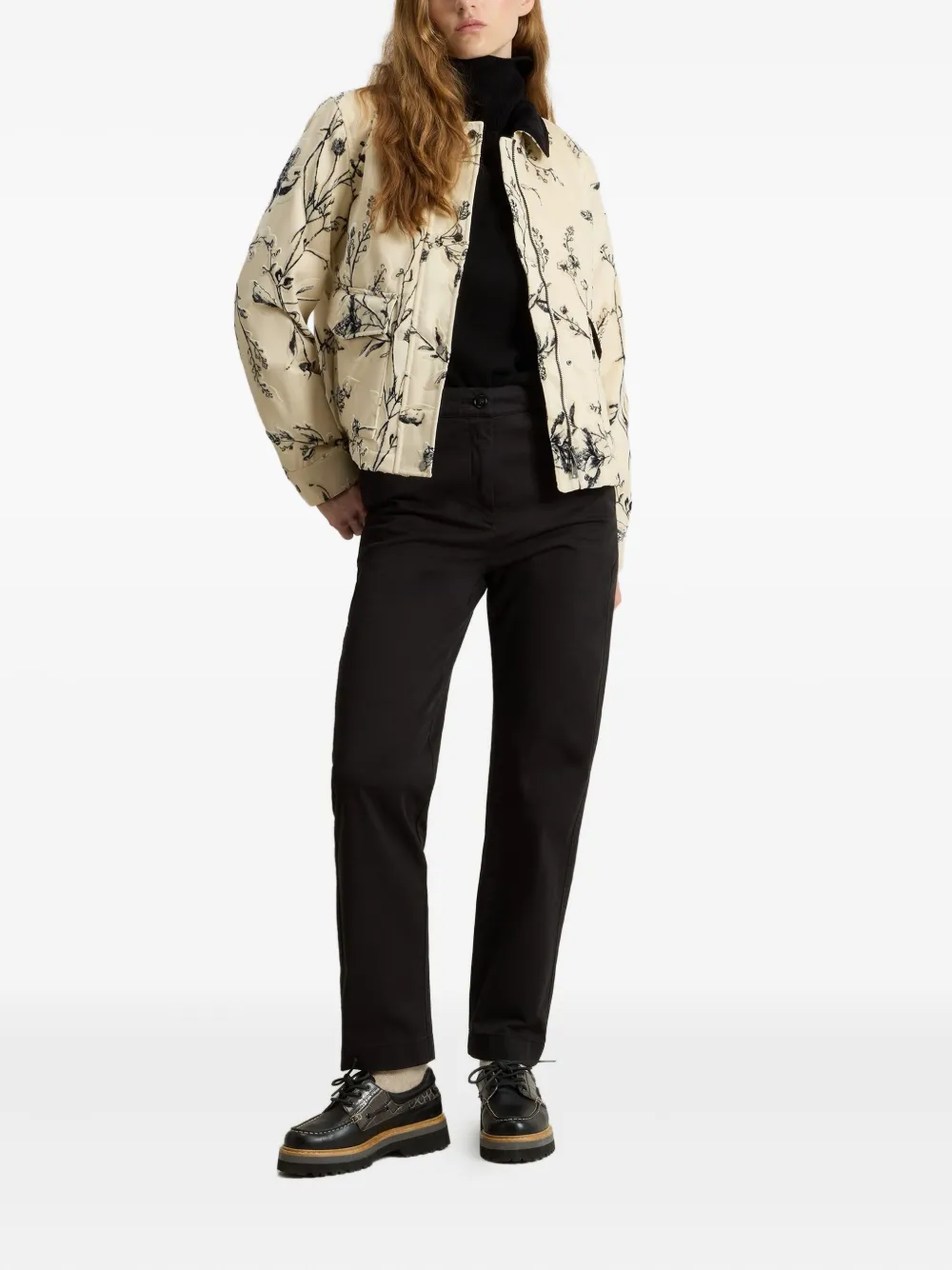 Woolrich floral-print velvet jacket | Cropped Jackets | Image 2