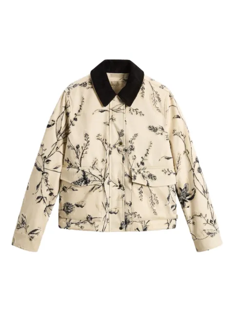Woolrich floral-print velvet jacket