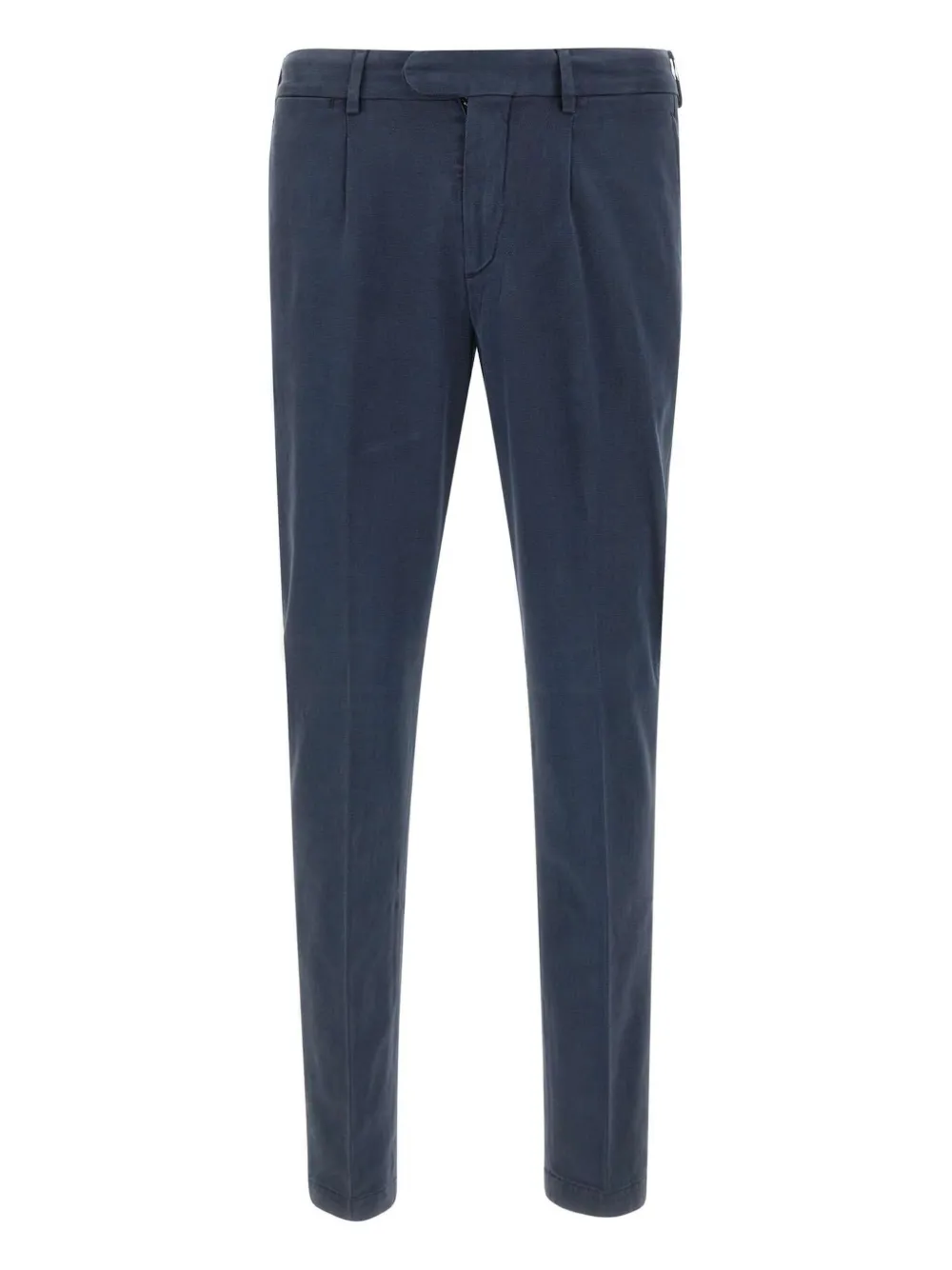 Devore Single-pleat Trousers In Blue