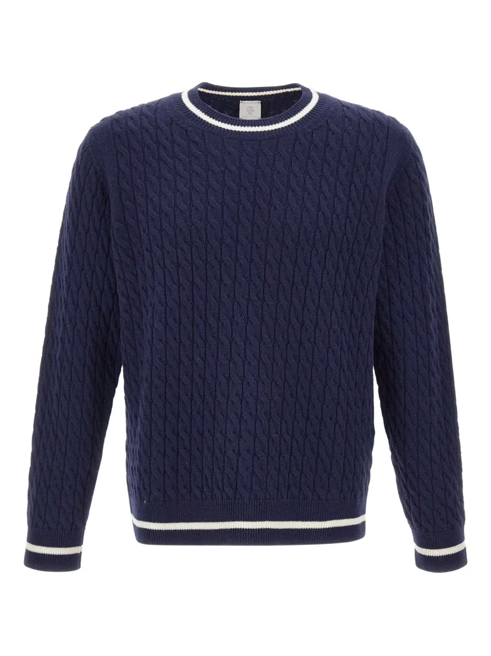 Eleventy cable-knit wool sweater Blauw