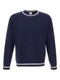 Eleventy cable-knit wool sweater - Blue