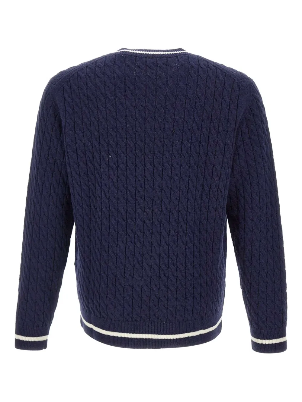 Eleventy cable-knit wool sweater - Blauw