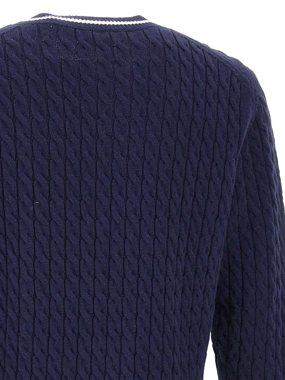 Eleventy cable-knit wool sweater Blauw