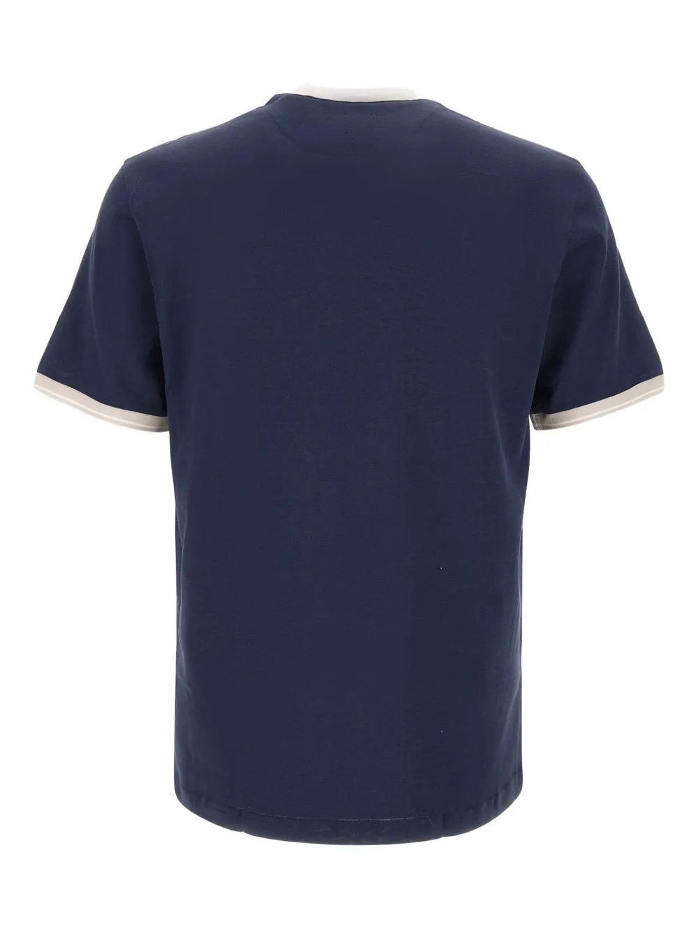 Eleventy contrasting-trim T-shirt - Blauw