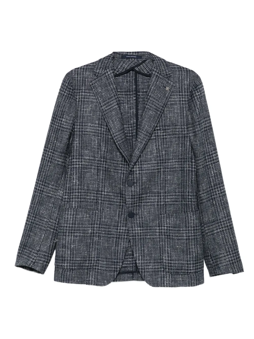 Tagliatore Checked Wool Blazer In Blue