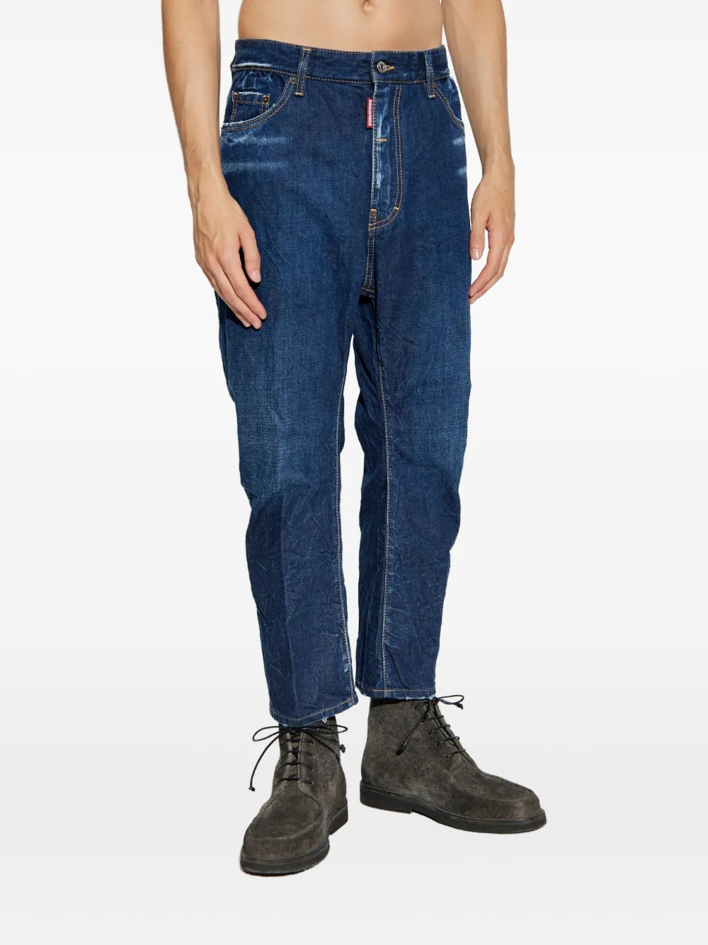 DSQUARED2 Gerafelde jeans met vijf zakken Blauw