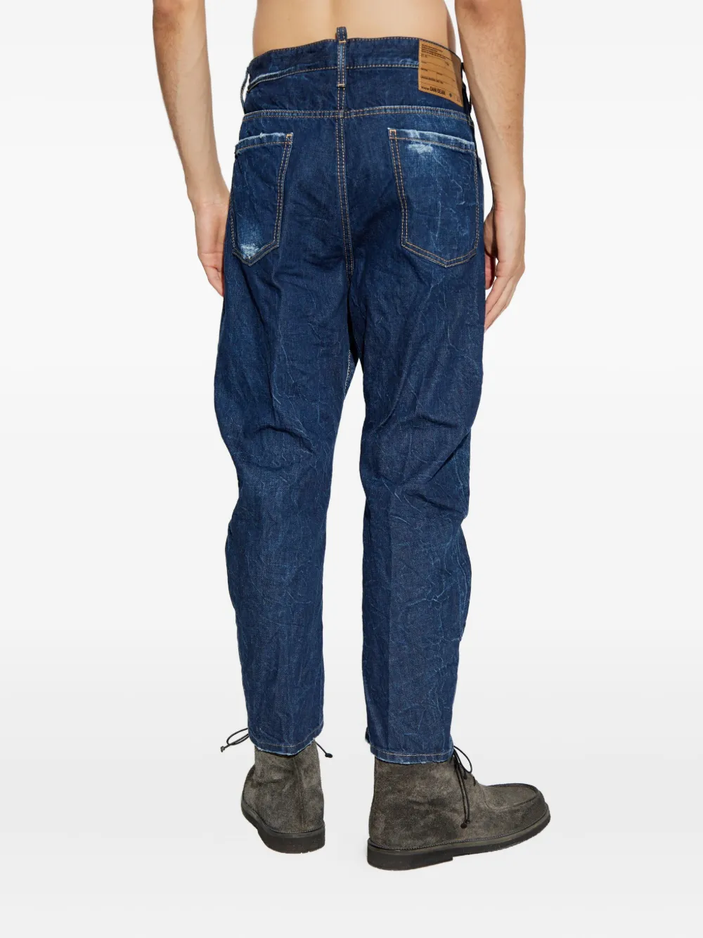 DSQUARED2 Gerafelde jeans met vijf zakken Blauw