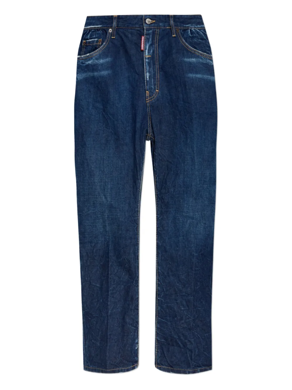 DSQUARED2 Gerafelde jeans met vijf zakken Blauw