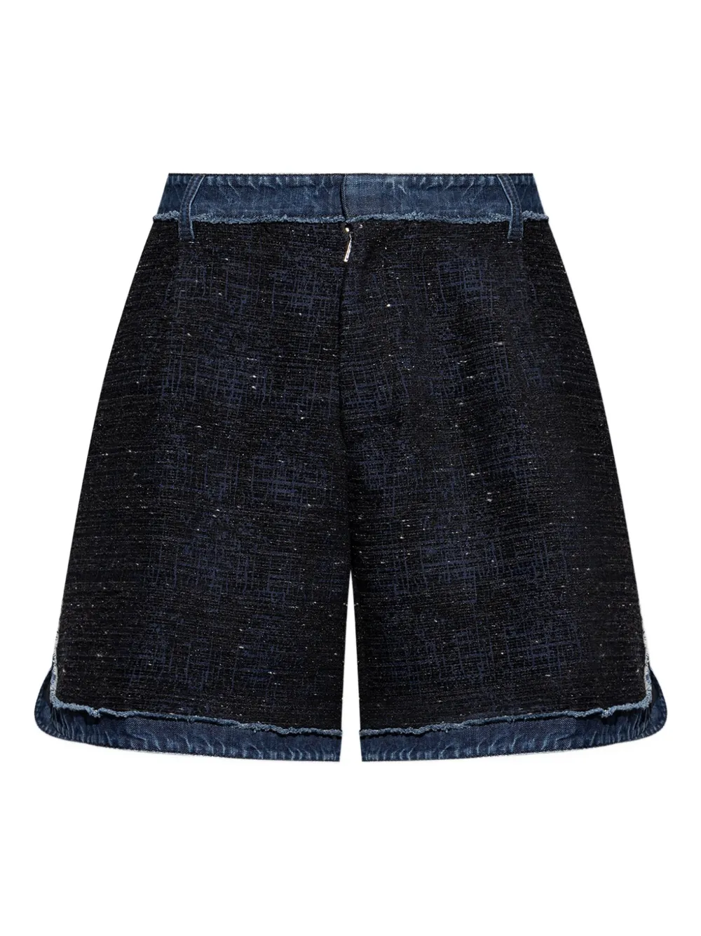 DSQUARED2 Tweed shorts met denim afwerking Blauw