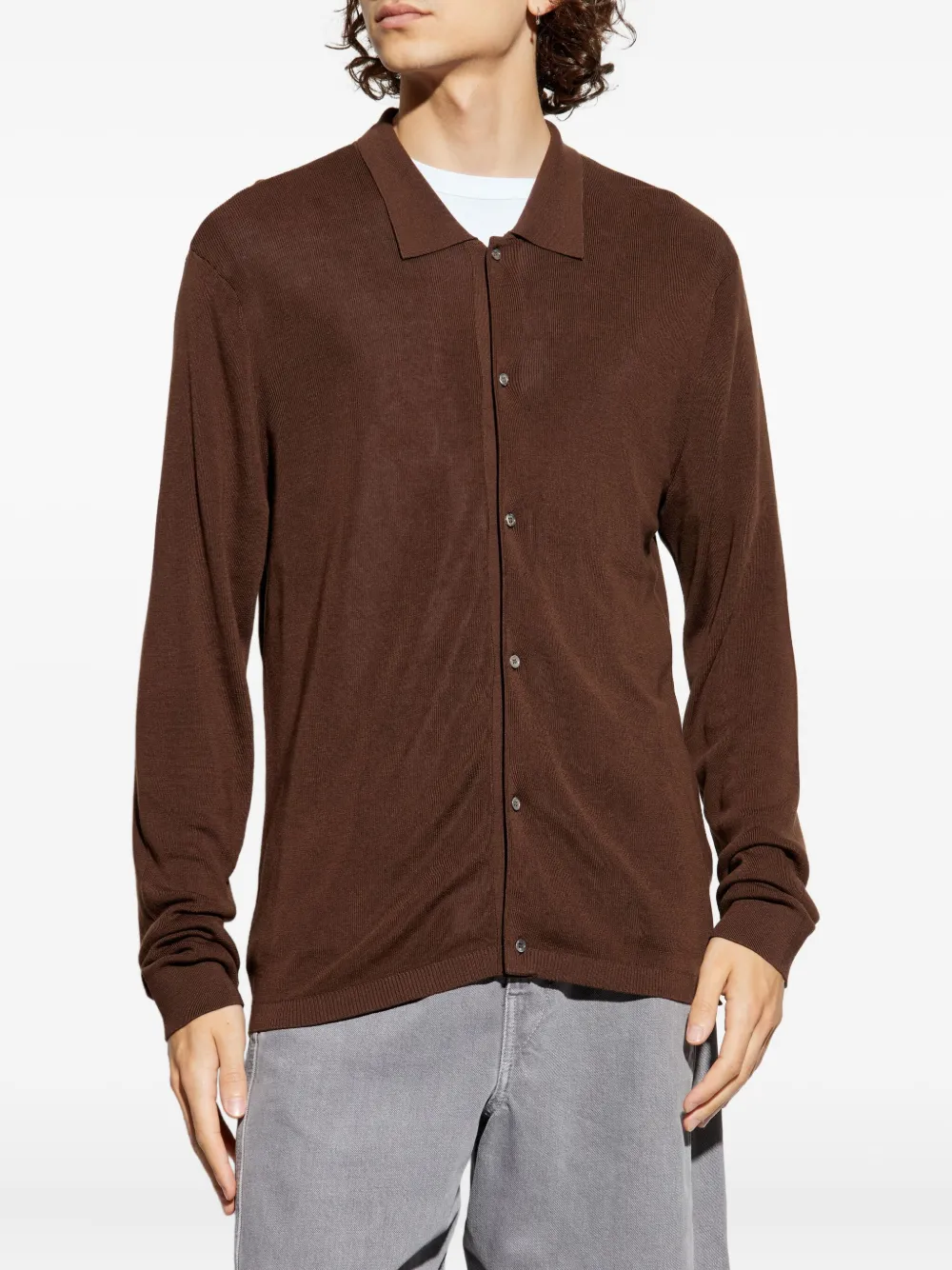 Officine Generale Wollen vest Bruin