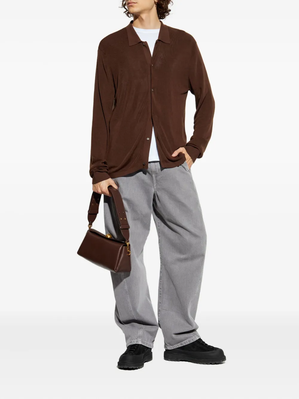Officine Generale Wollen vest Bruin