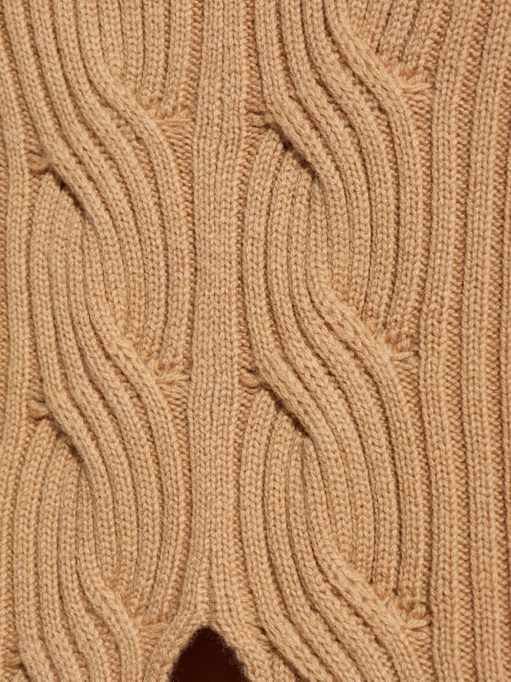 Max Mara Cable-knit High-neck Jumper In Neutral
