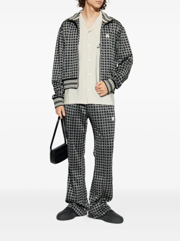 AMIRI geometric-pattern zip-up Jacket | Grey | FARFETCH