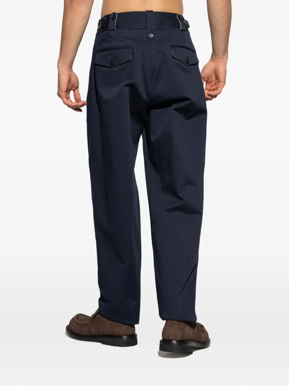 Dolce & Gabbana Plooibroek met ceintuur Blauw