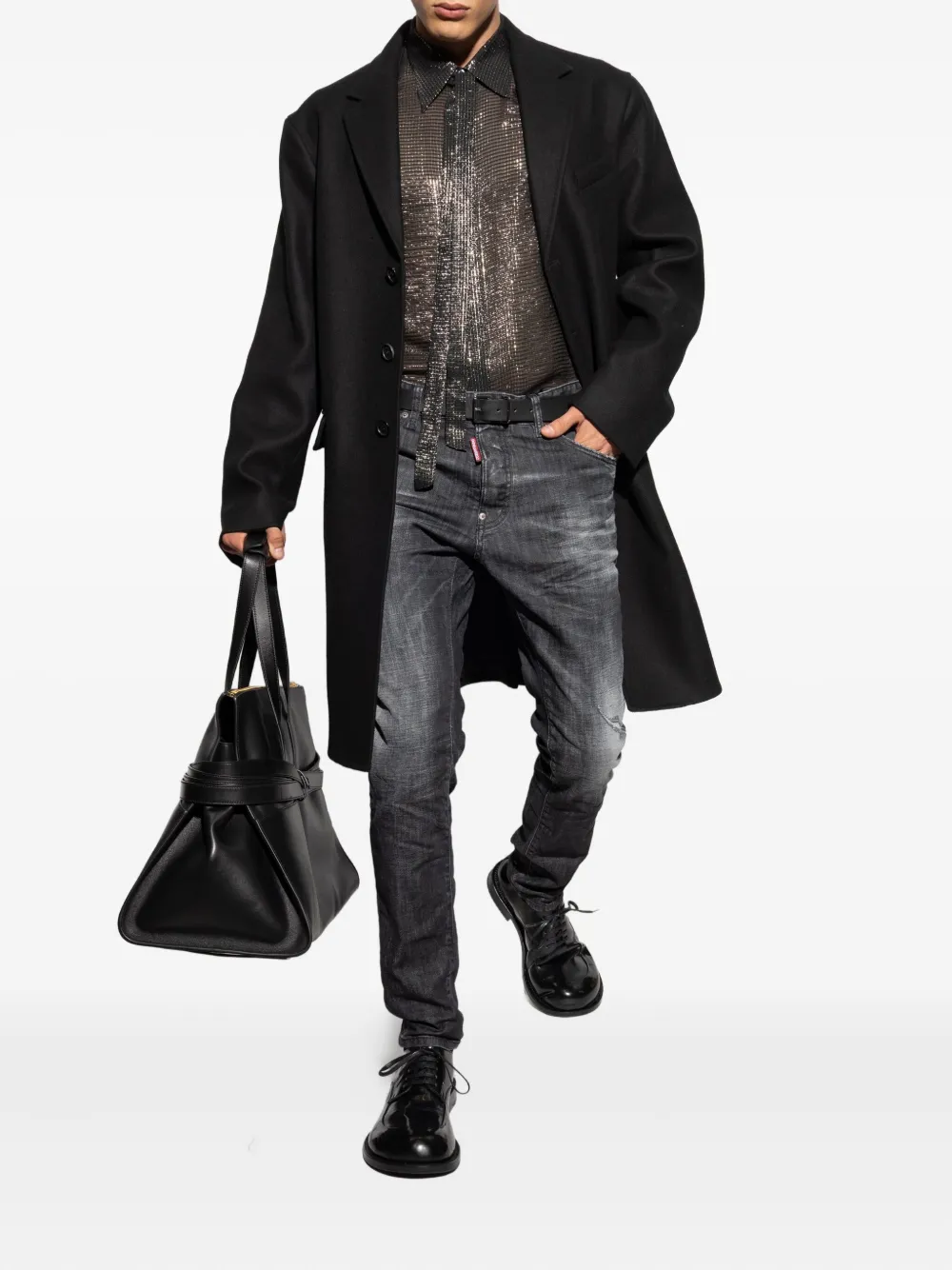 DSQUARED2 Overhemd met gestrikte hals - Zwart