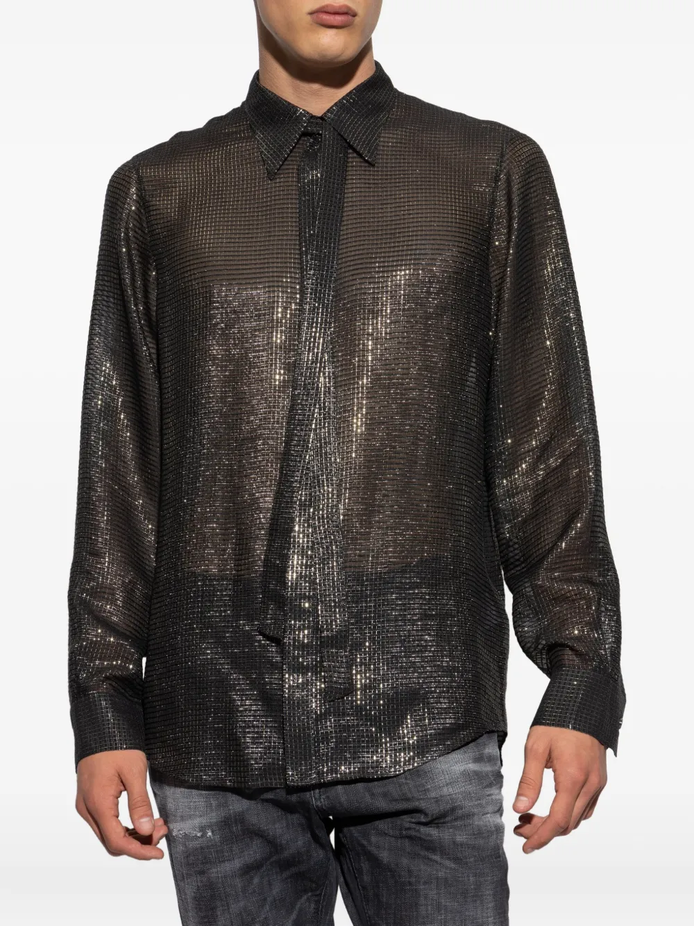 DSQUARED2 Overhemd met gestrikte hals Zwart
