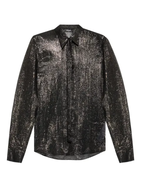 DSQUARED2 sparkling tie-neck shirt