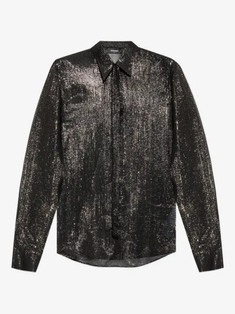 DSQUARED2 chemise pailletée à col noué
