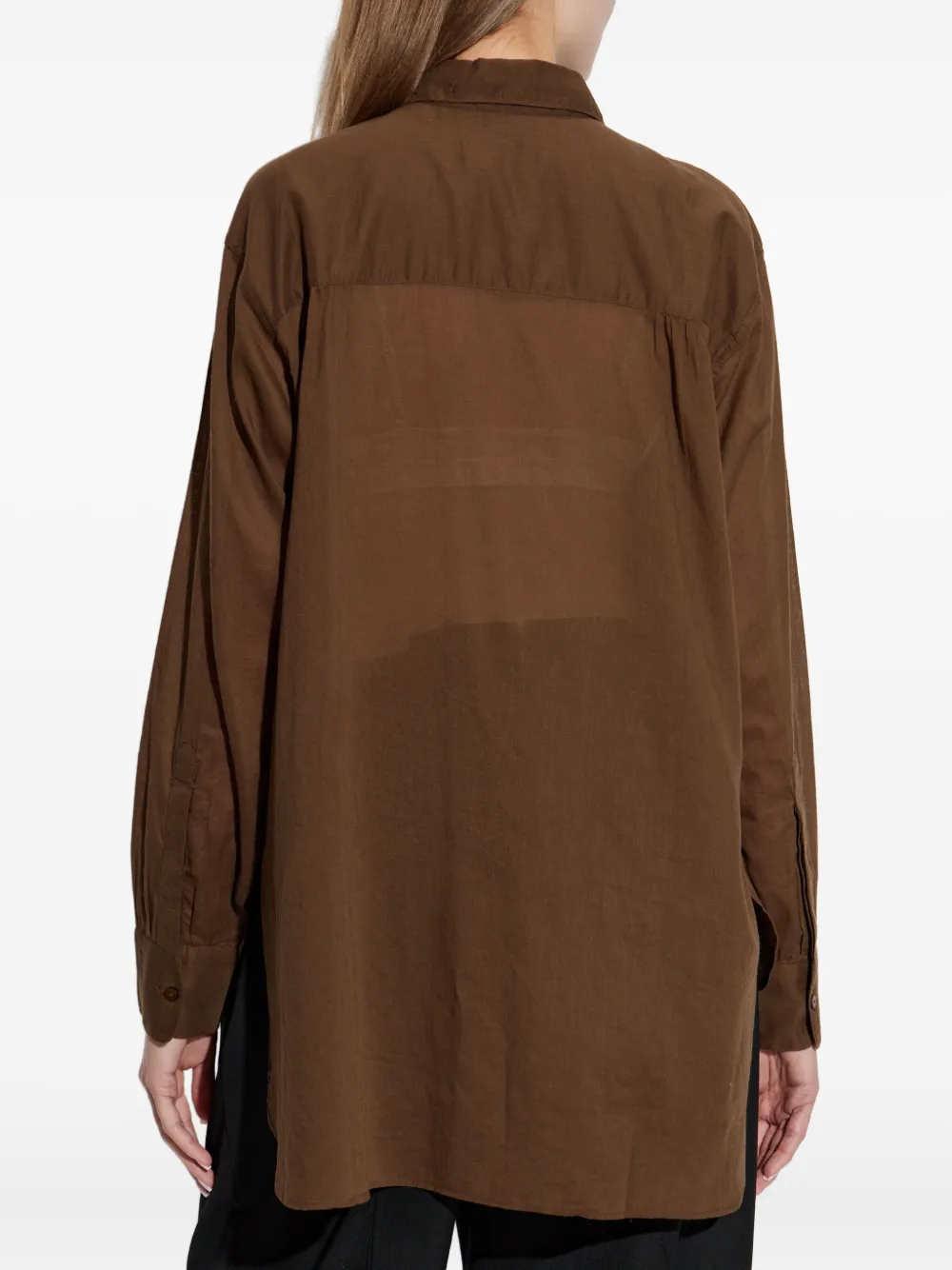 Officine Generale Button-down blouse Bruin