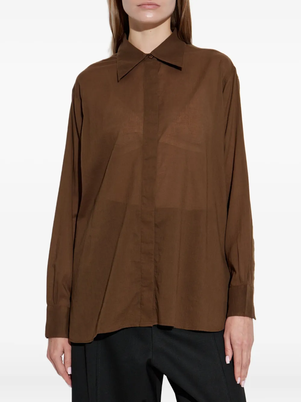 Officine Generale Button-down blouse Bruin