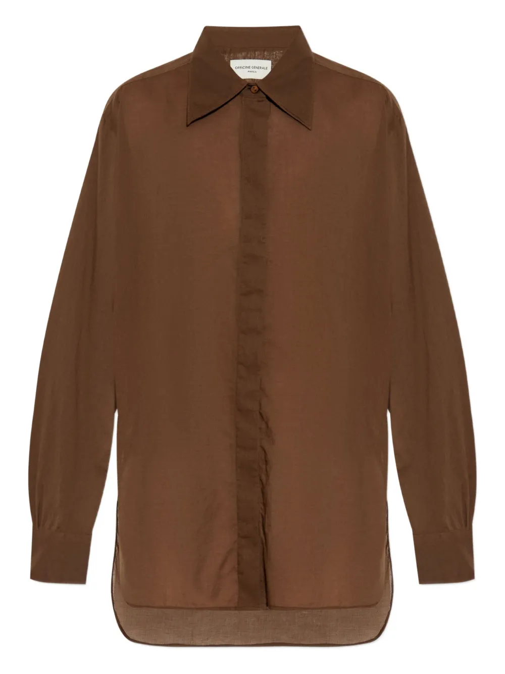 Officine Generale Button-down blouse Bruin