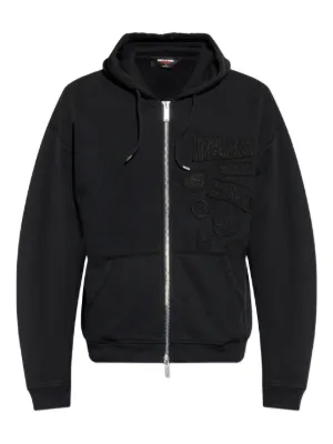 Jacquemus The Gros Grain Hooded zip-up Sweatshirt | Black | FARFETCH