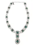 Moschino crystal-embellished necklace - Silver