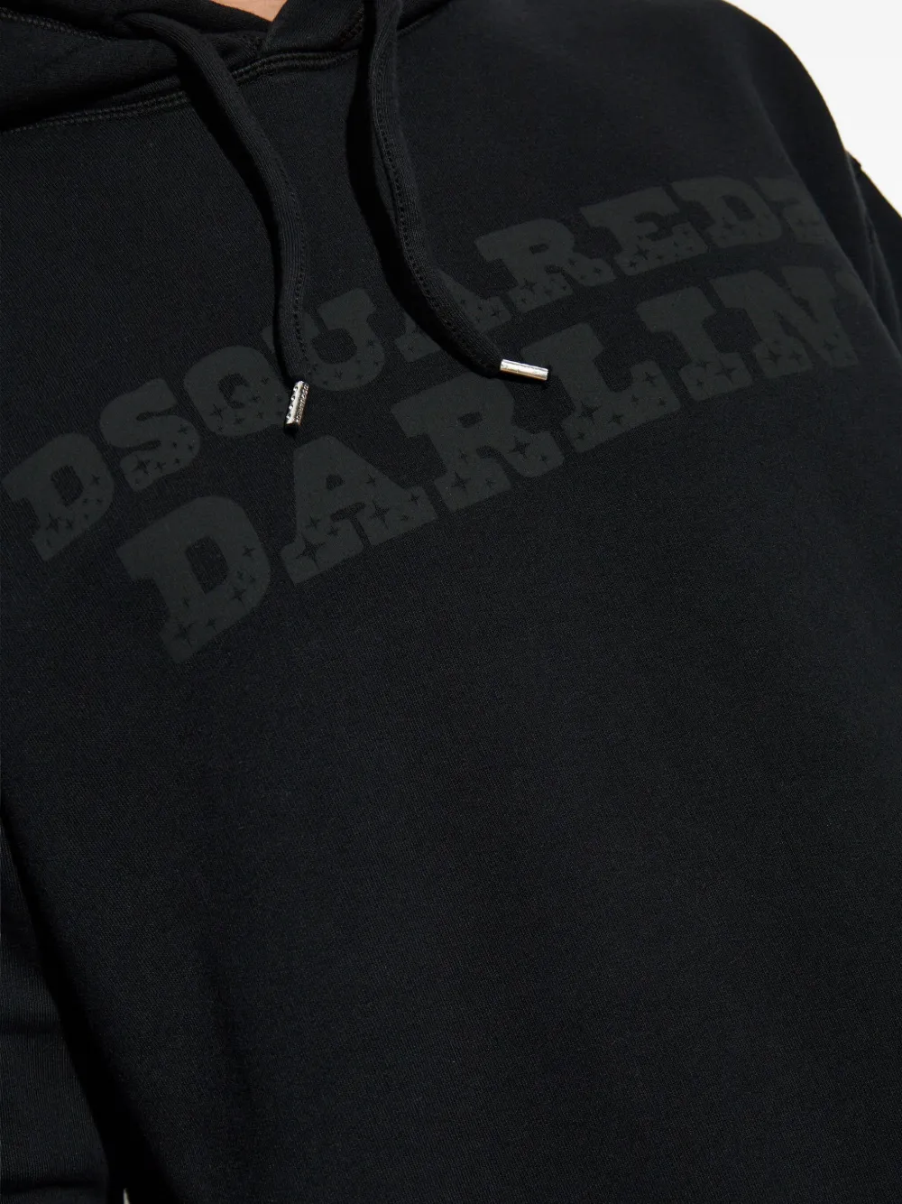 Dsquared2 Long-sleeved Hooded Sweatshirt In Black
