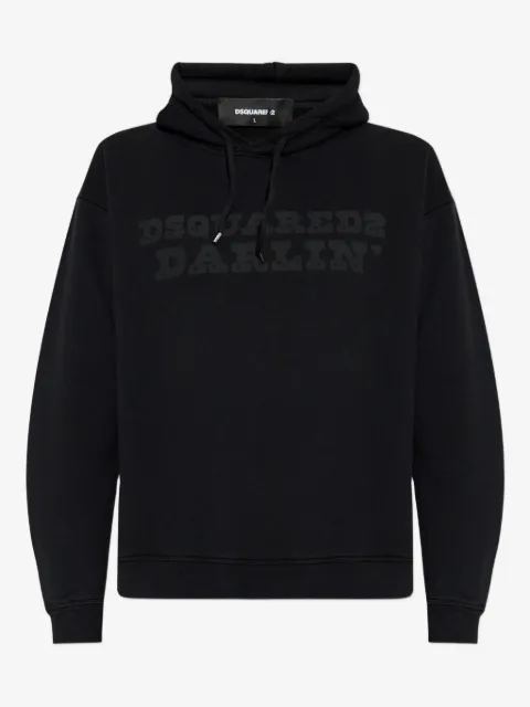 DSQUARED2 logo-print cotton hoodie