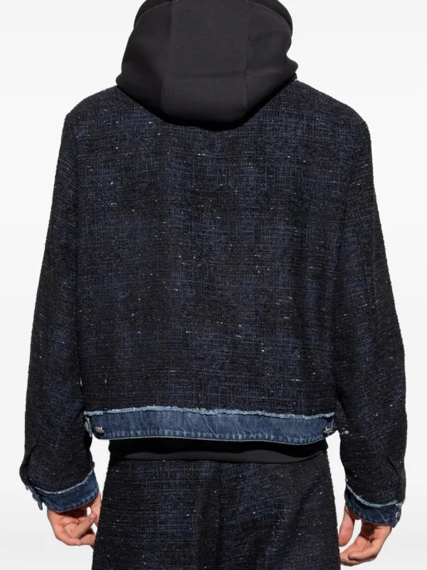 DSQUARED2 チェーントリム ツイードジャケット | ブルー | FARFETCH JP