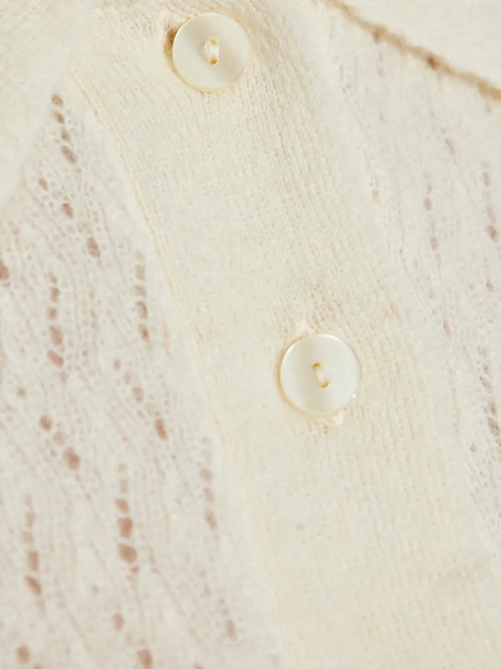 Officine Generale Opengebreid poloshirt Beige