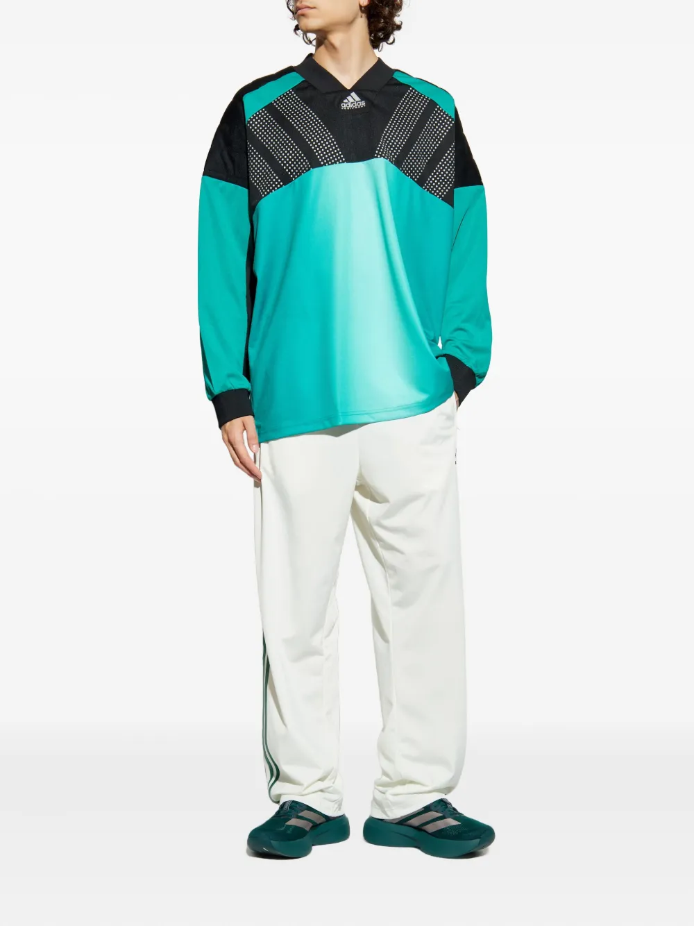 adidas EQT colour-block dot-print jersey Blauw