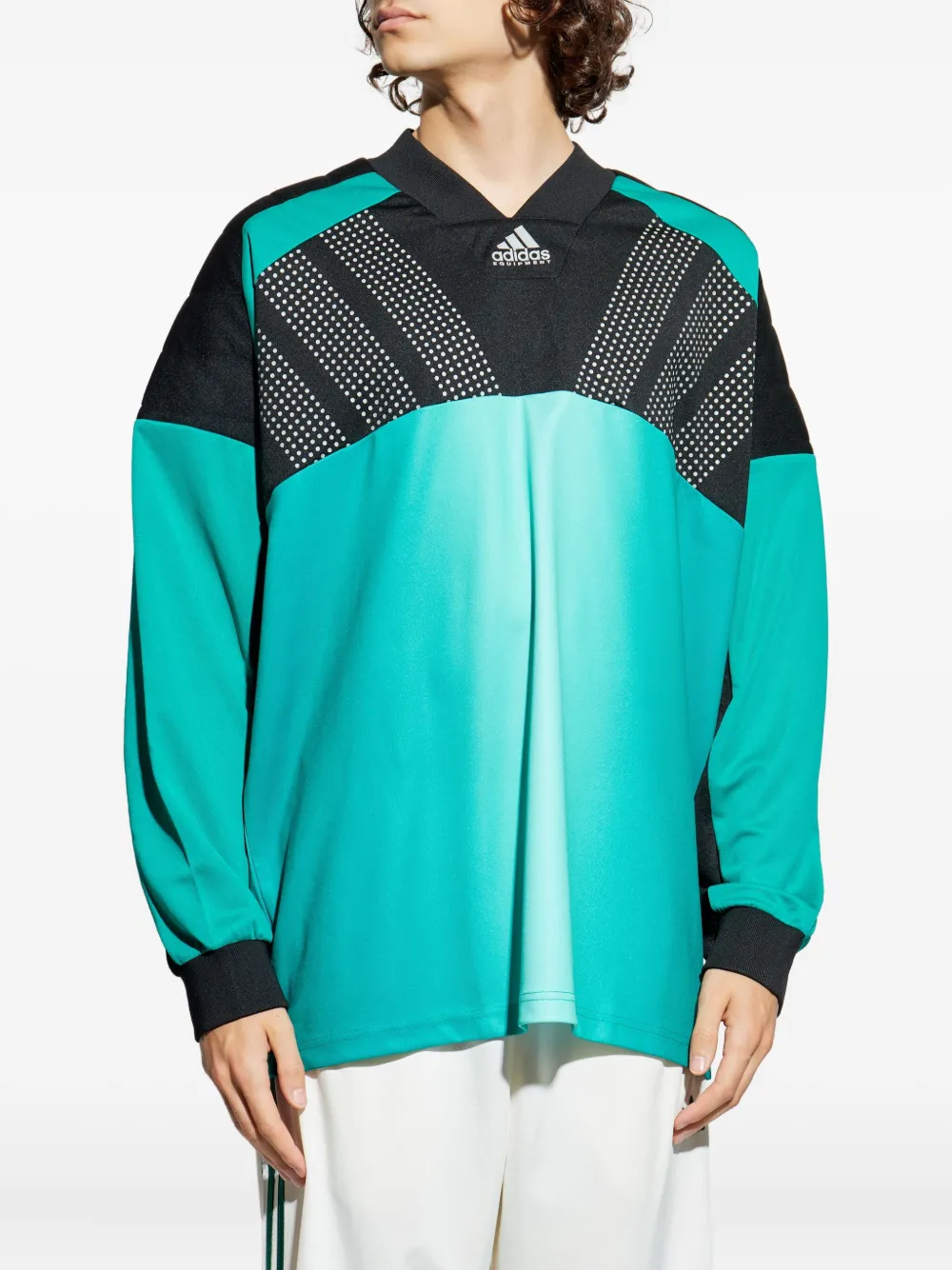 adidas EQT colour-block dot-print jersey Blauw