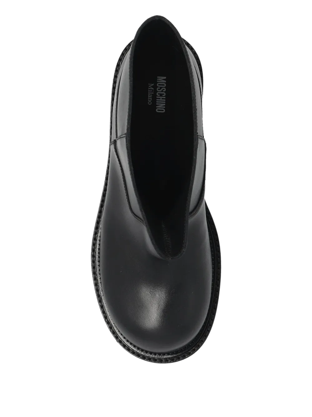 Moschino round-toe ankle boots Black