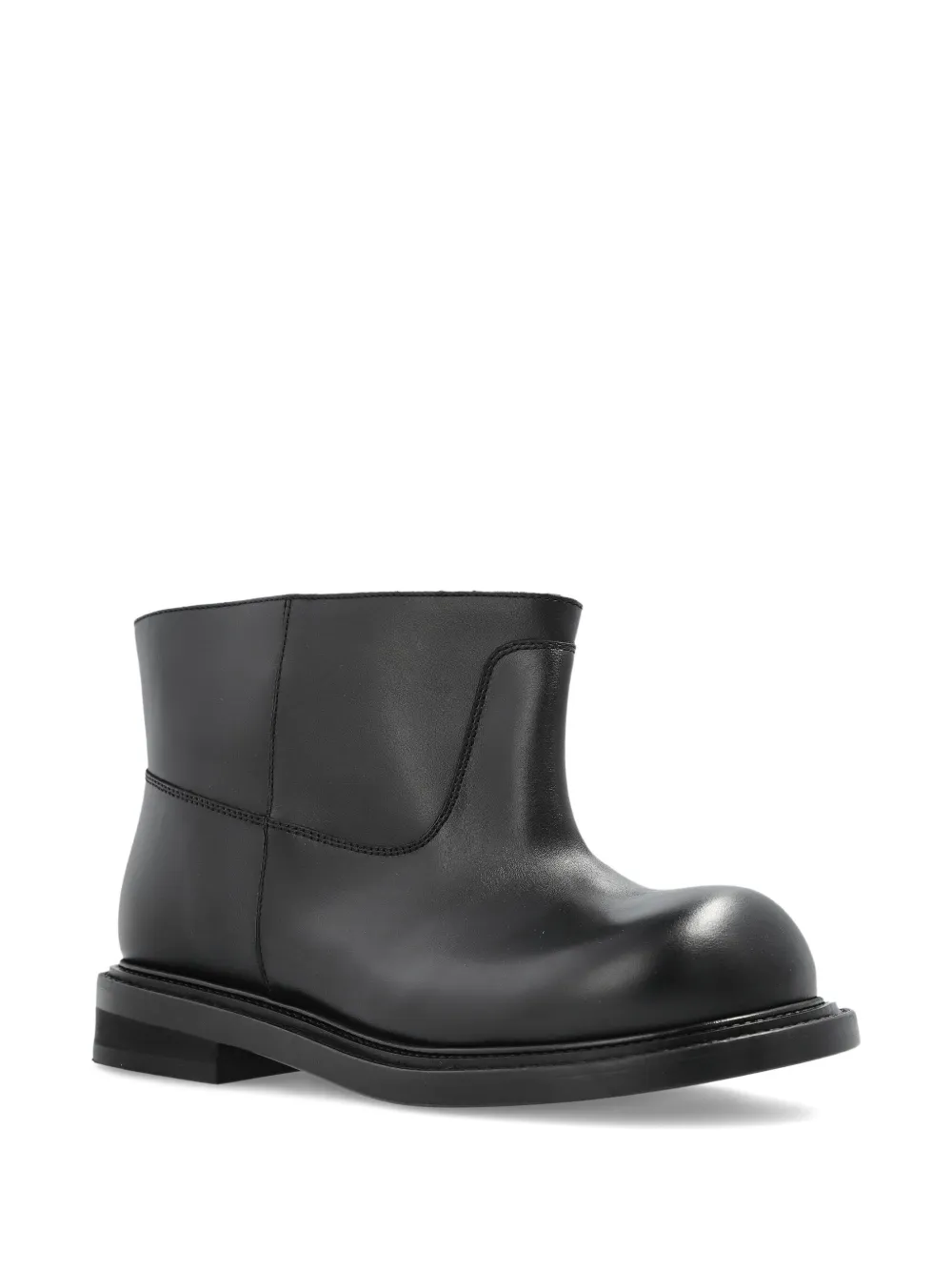 Moschino round-toe ankle boots Black