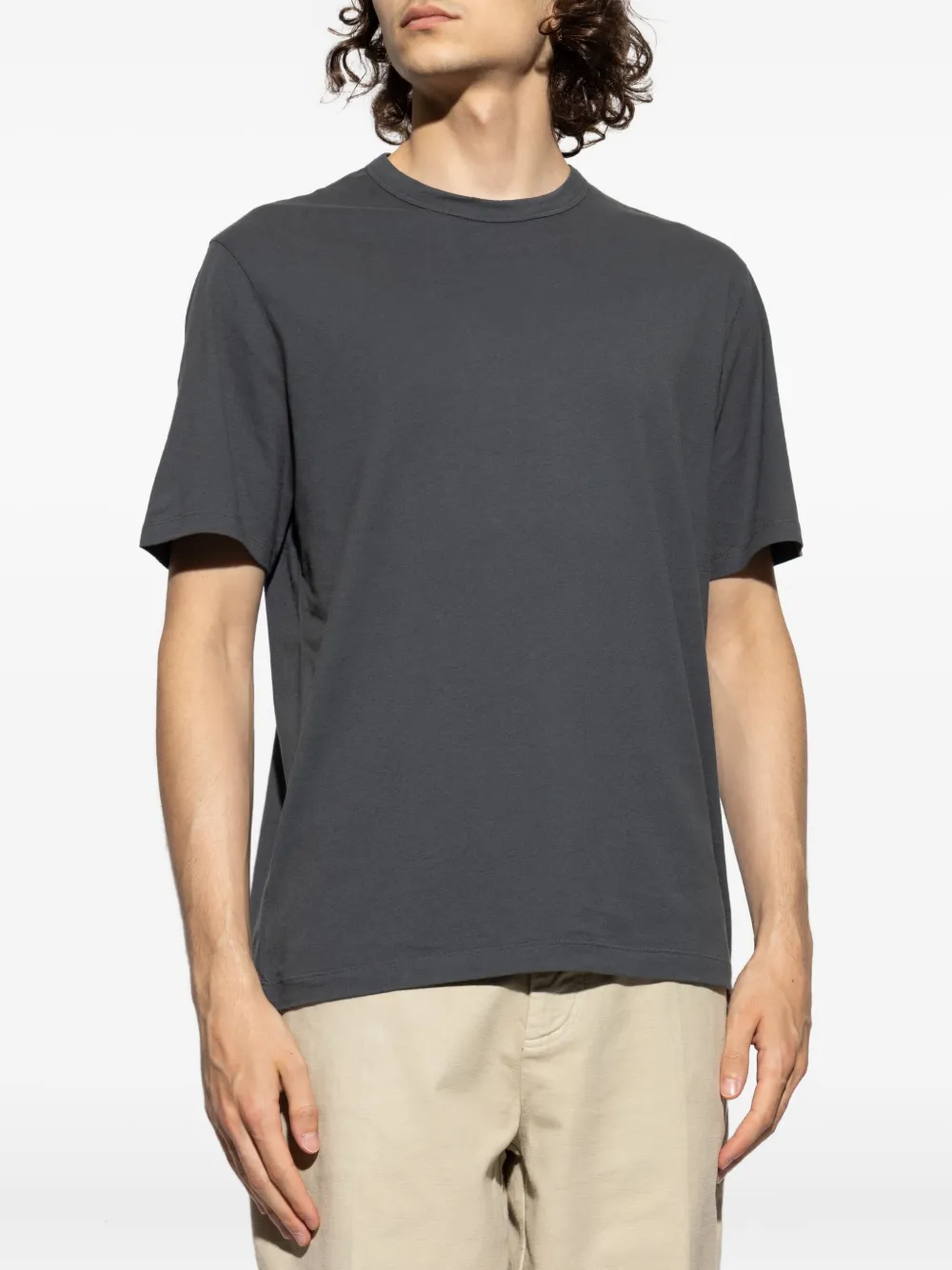 Officine Generale Katoenen T-shirt met ronde hals Grijs