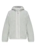 Canada Goose logo-patch fleece hooded jacket - Grey