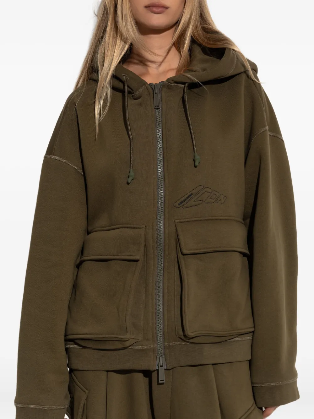 DSQUARED2 Hoodie met geborduurd logo Groen