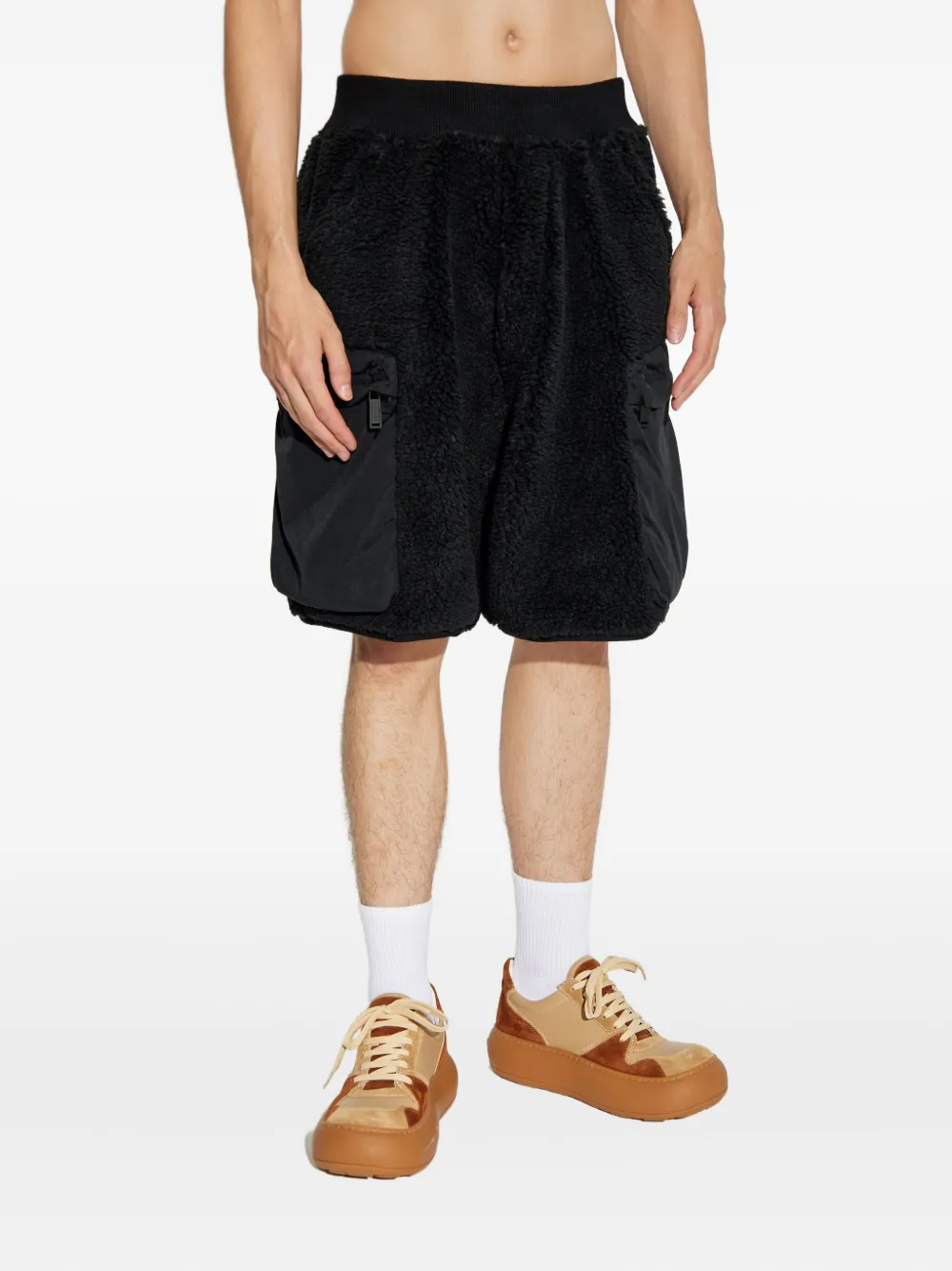DSQUARED2 Fleece cargo shorts Zwart