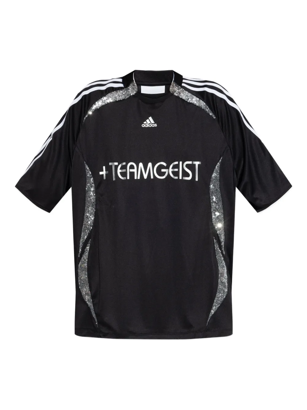 adidas Teamgeist sequin-embellished jersey Zwart