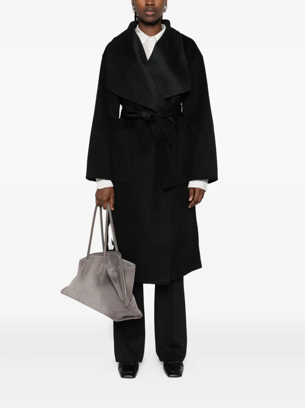 THE DYNAMIS STUDIO belted wrap single-breasted coat | Single Breasted Coats | Image 2