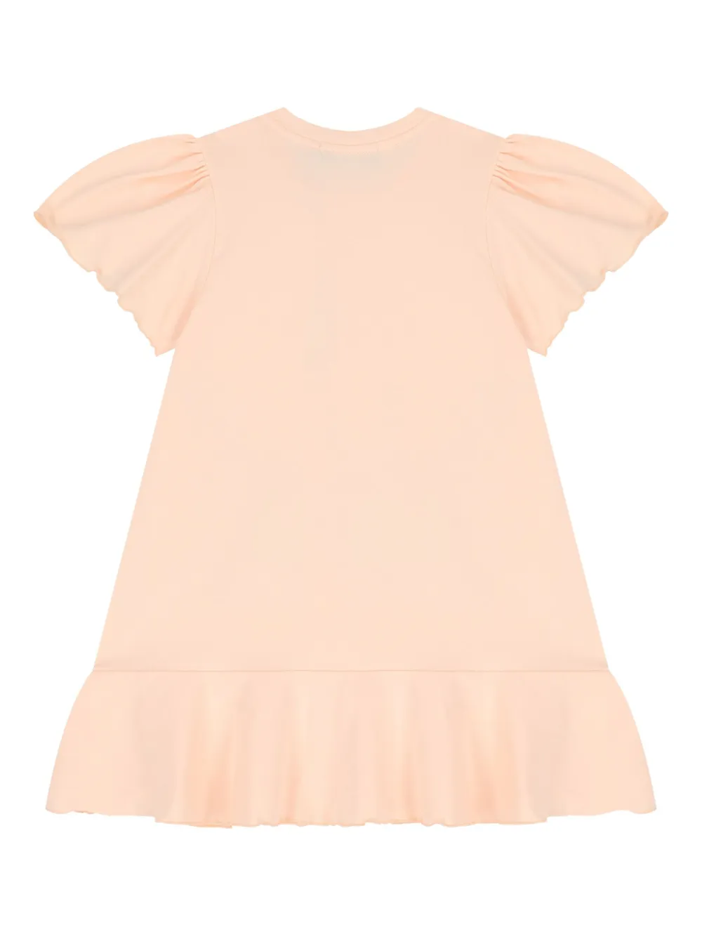 Aigner Kids puff-sleeve bag-print dress Roze