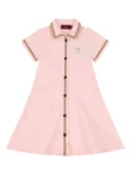 Aigner Kids polo-collar buttoned dress - Pink