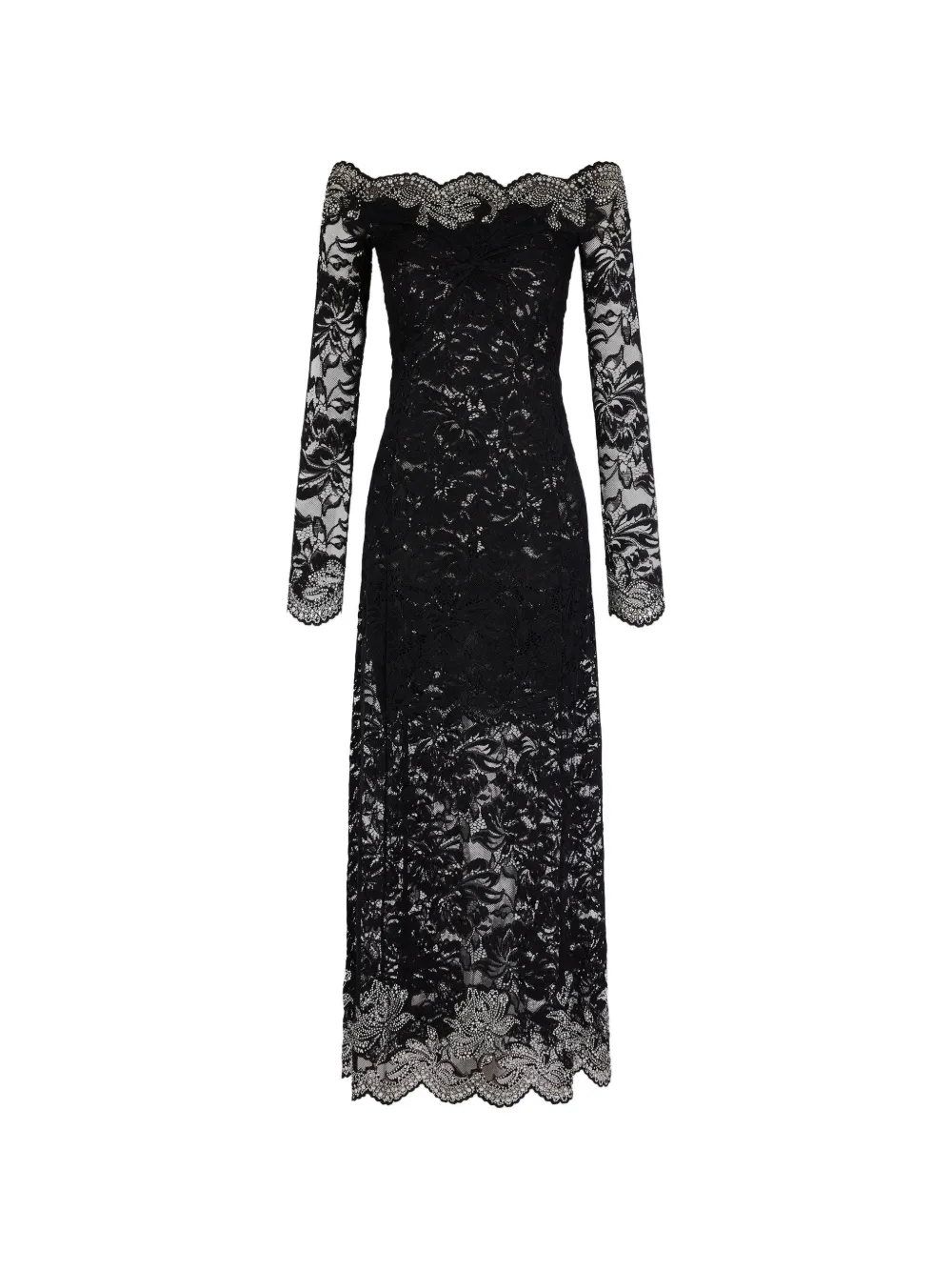 Rabanne laced floral-print maxi dress