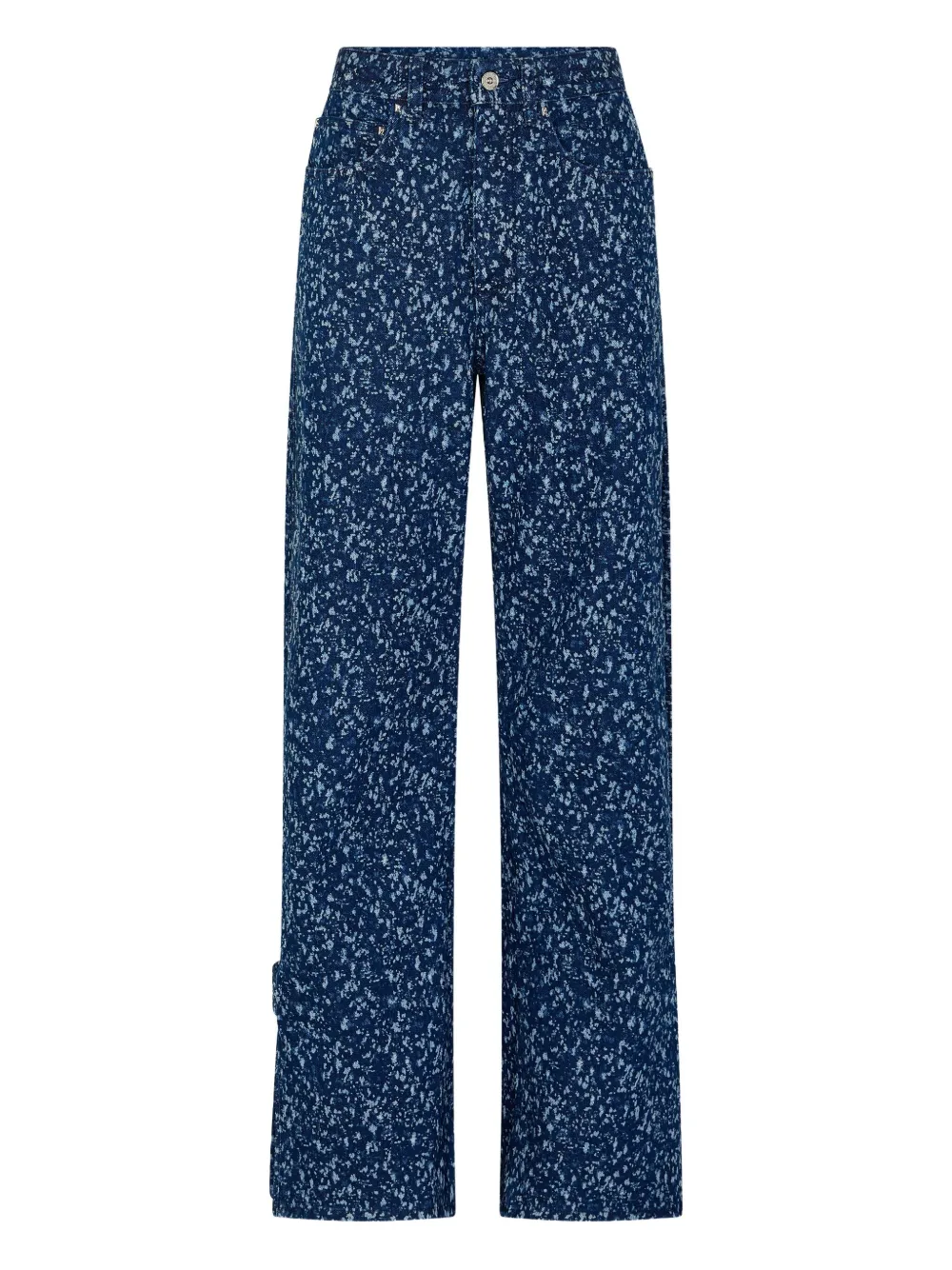 Rabanne splatter-print baggy jeans | Blue | Image 1