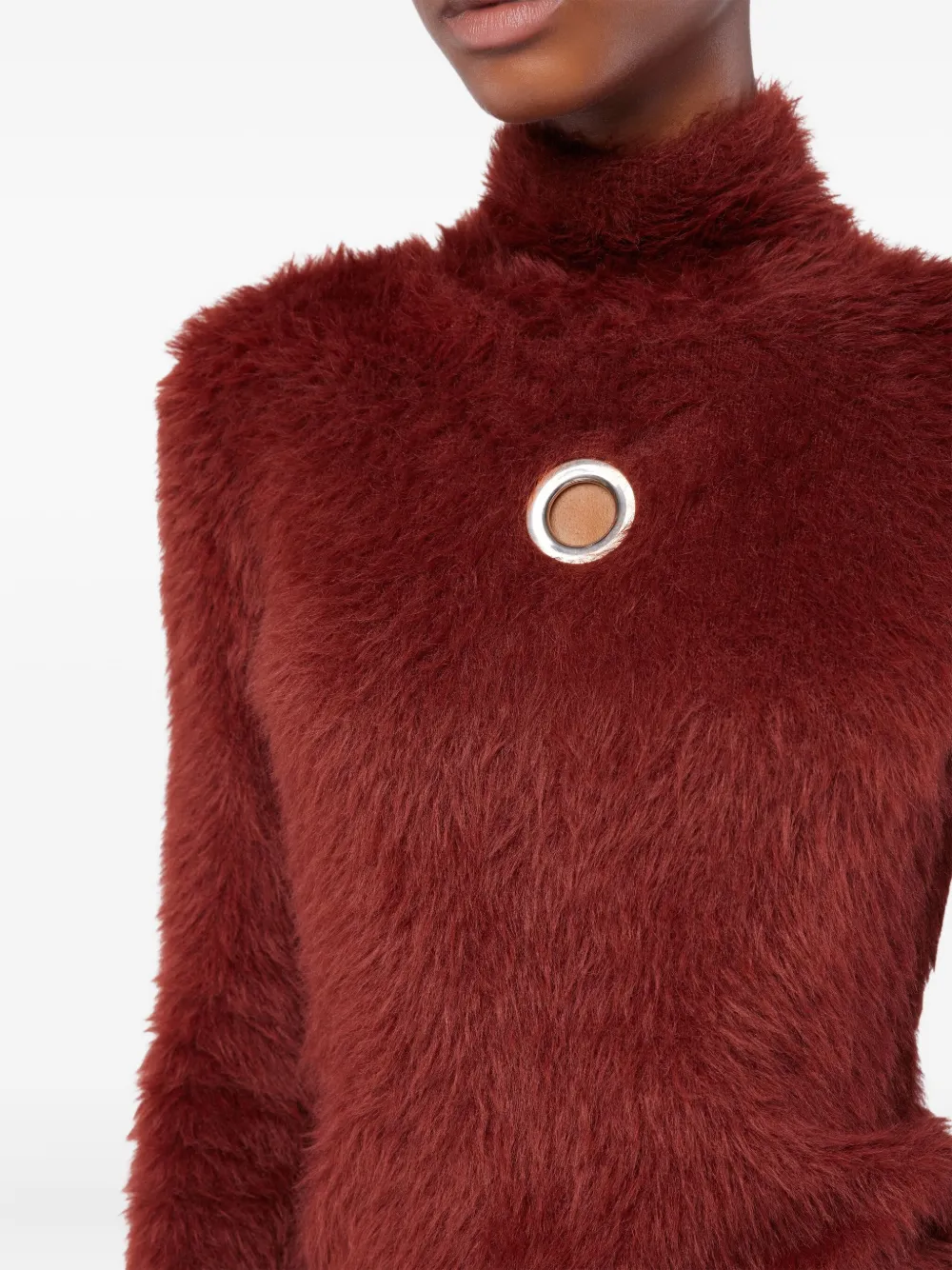 Rabanne Trui met ringlets en lange mouwen P213 RED
