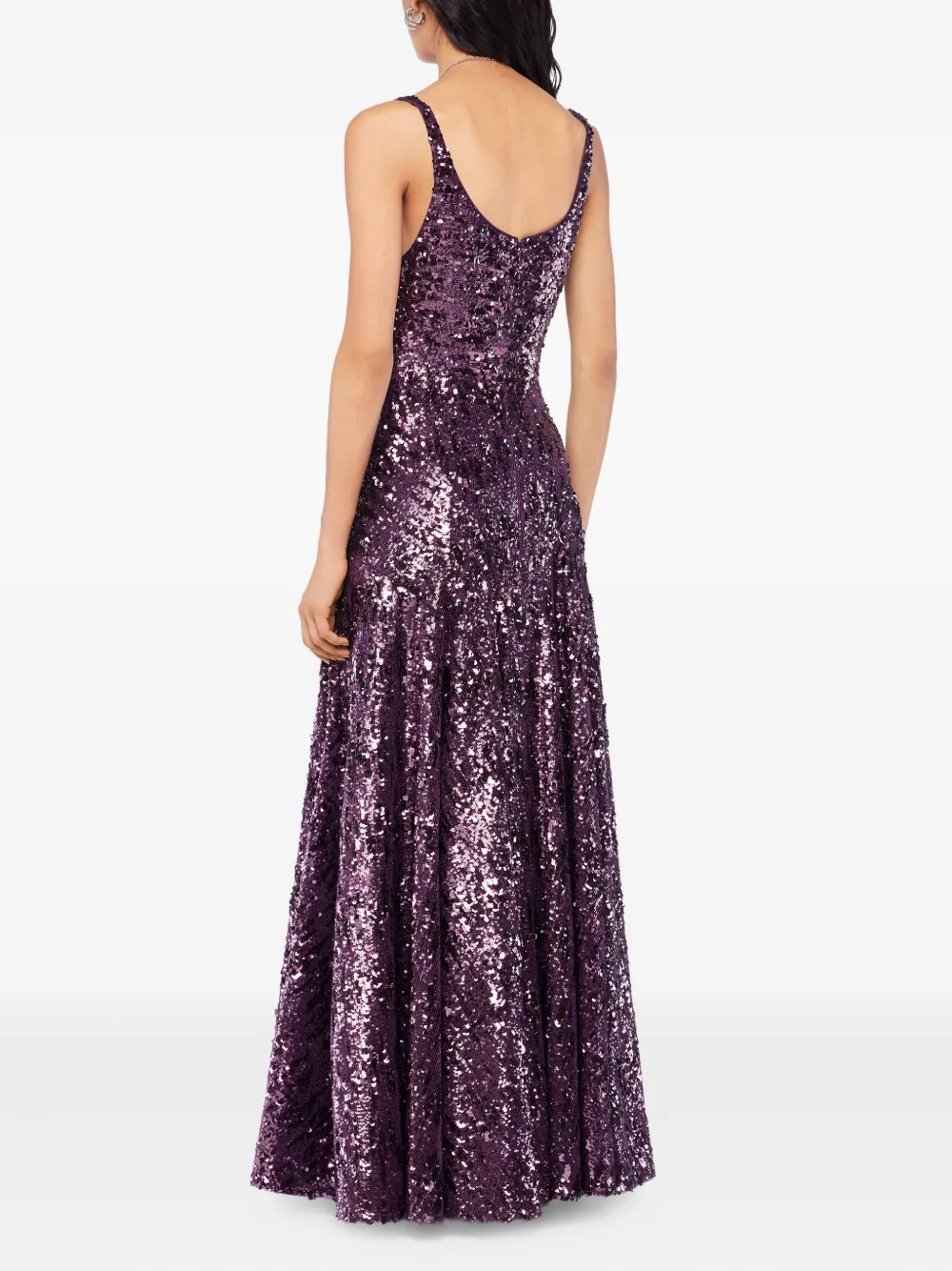 Rabanne Sequin-embellished Maxi Dress In Purple